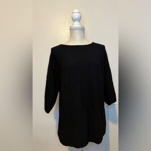 Alfani Black 3/4 Sleeve Boxy Blouse